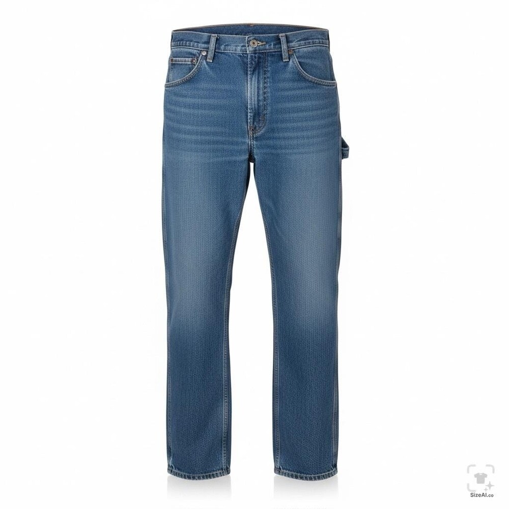 Dickies Carpenter Jeans Mens 33x34 Blue Medium Wash Relaxed Straight Workwear
